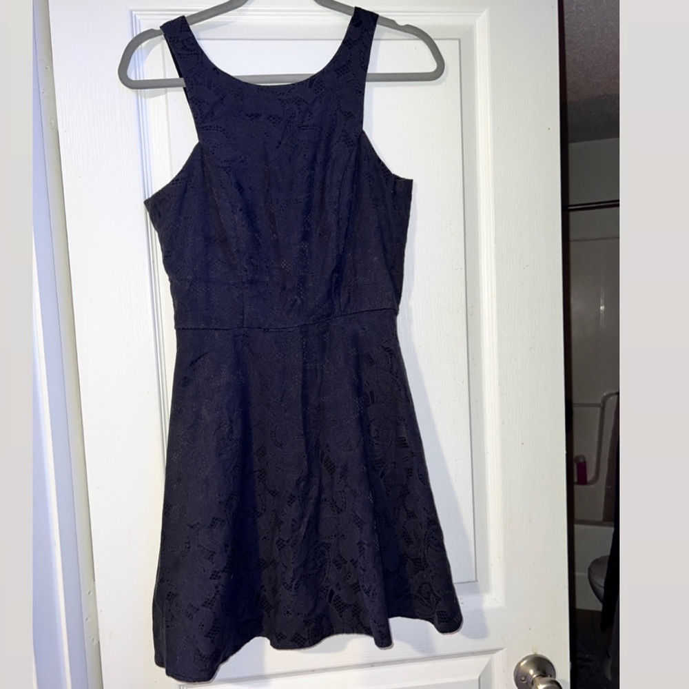 wide strap black dress
